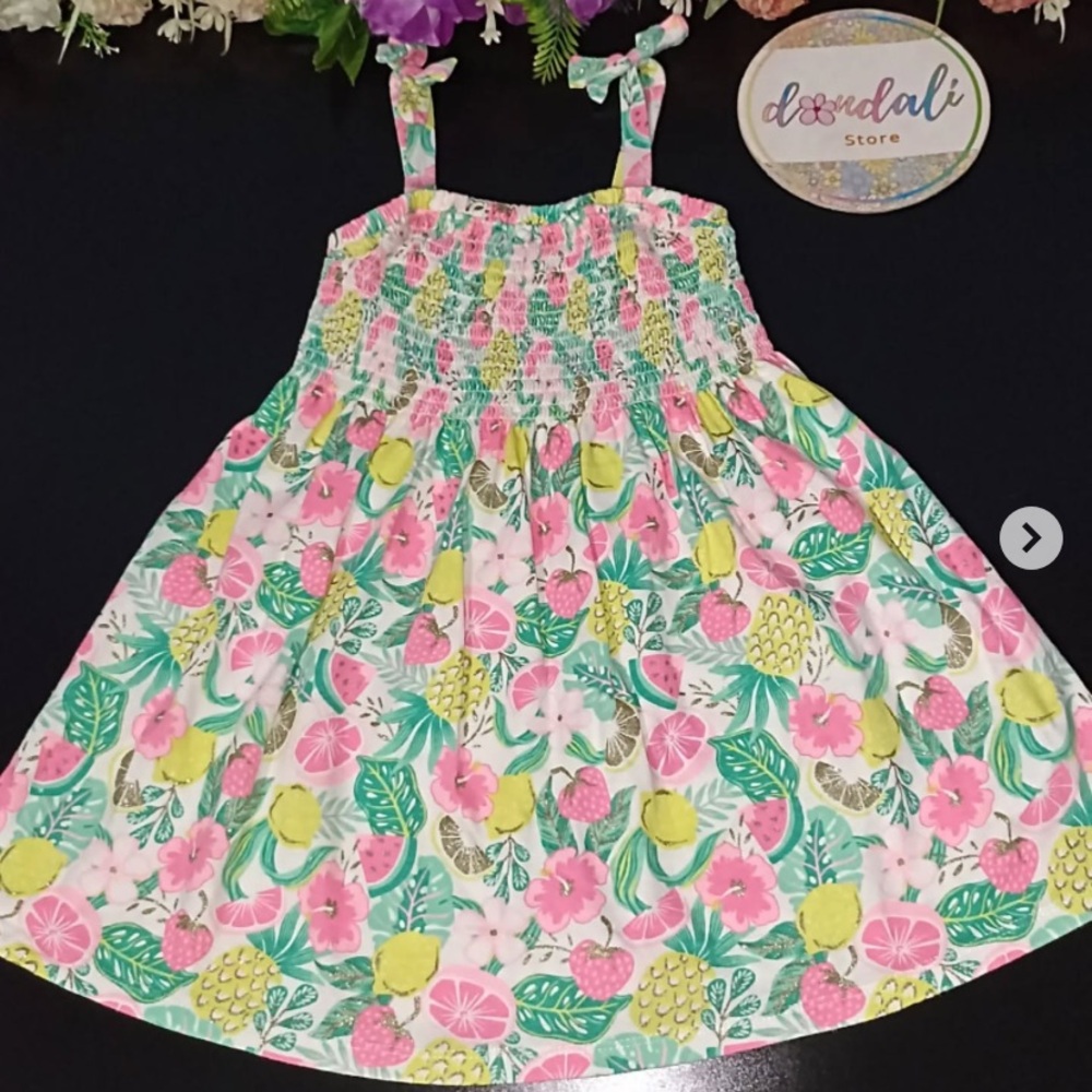Cynthia Rowley Pink and Green Sleeveless Sundress